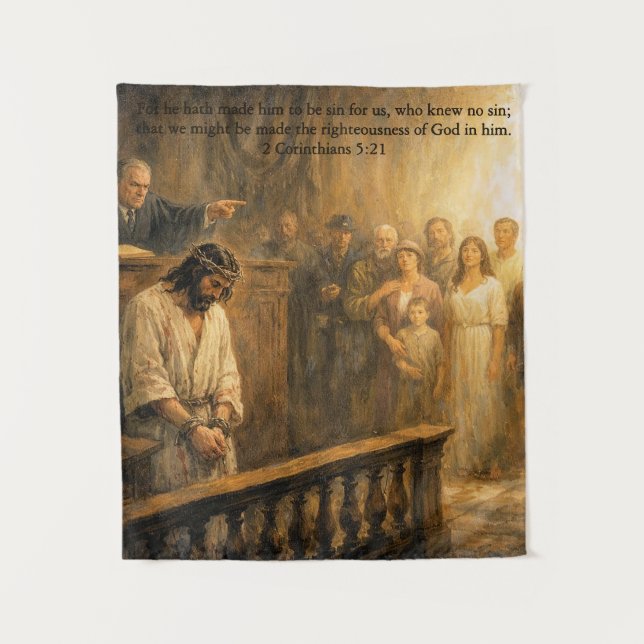 2 Corinthians 5:21 Tapestry Wandteppich (Vorderseite)