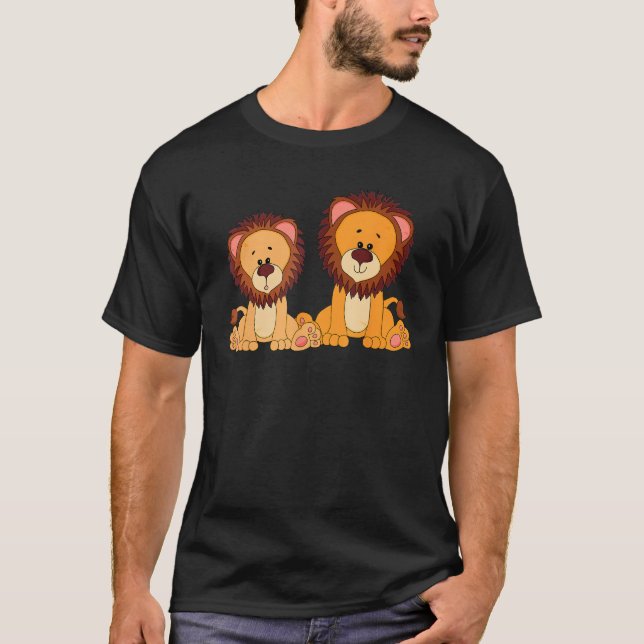 2 Cute lion brothers T-Shirt (Vorderseite)
