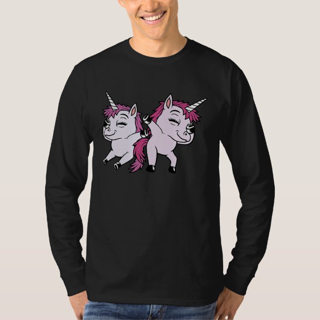 2 Dabbing Unicorns Team T-Shirt (Vorderseite)