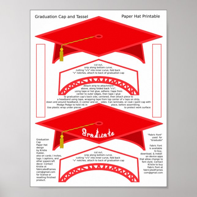 2 Das rote Papier der Graduierungsoberstufe hat de Poster (Vorne)