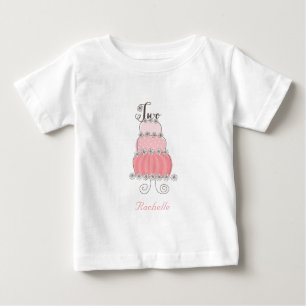 2. der Geburtstags-Party des wunderlichen rosa Baby T-shirt