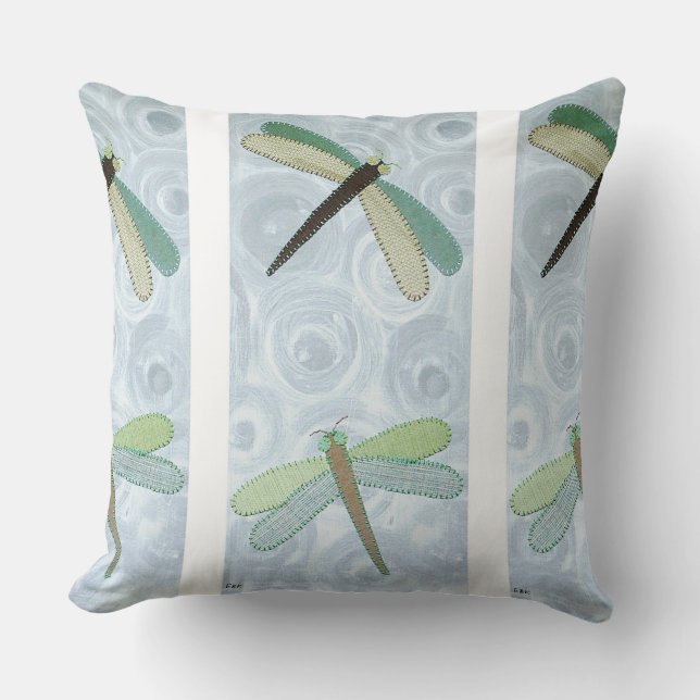 2 Dragonflies #1 Kissen (Vorderseite)
