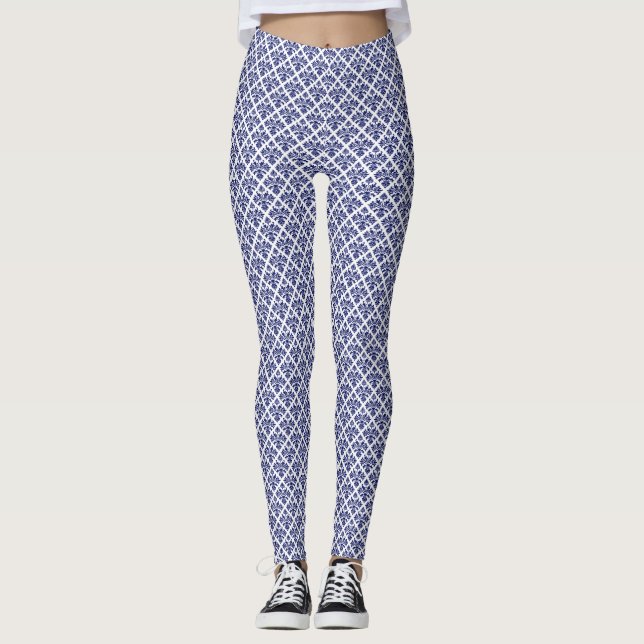2 Ebene - Damask #2? Wht BG DIY Ptn NB Leggings (Vorderseite)