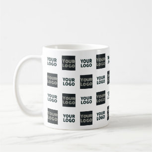 2 Einfaches mehrfaches Logo   weiß Kaffeetasse