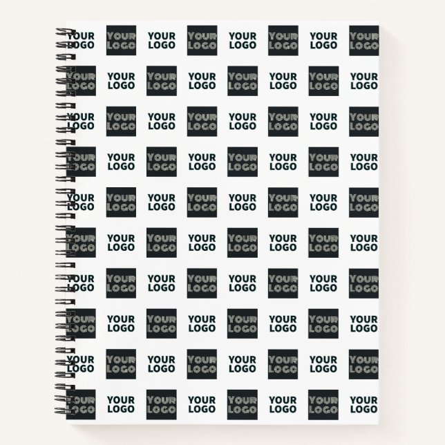 2 Einfaches mehrfaches Logo | weiß Notizbuch (Vorderseite)