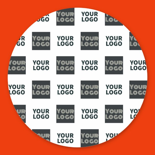 2 Einfaches mehrfaches Logo | weiß Runder Aufkleber (Von Creator hochgeladen)