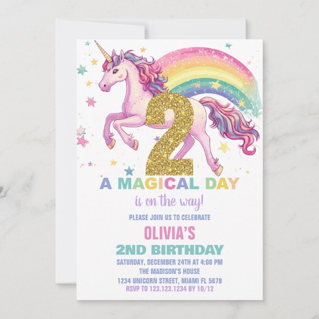 2. Einladung zum Geburtstag (Vorderseite)