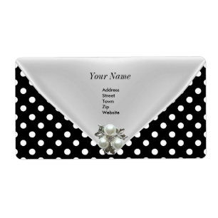 2 "Elegantes Weiß Schwarz bestellen" 2 Label Adres