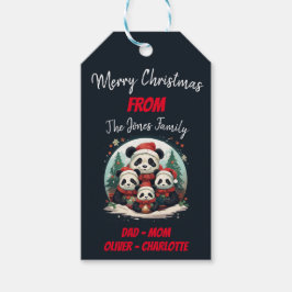 2 Eltern 2 Kinder - Weihnachtsfamilie Geschenkanhänger