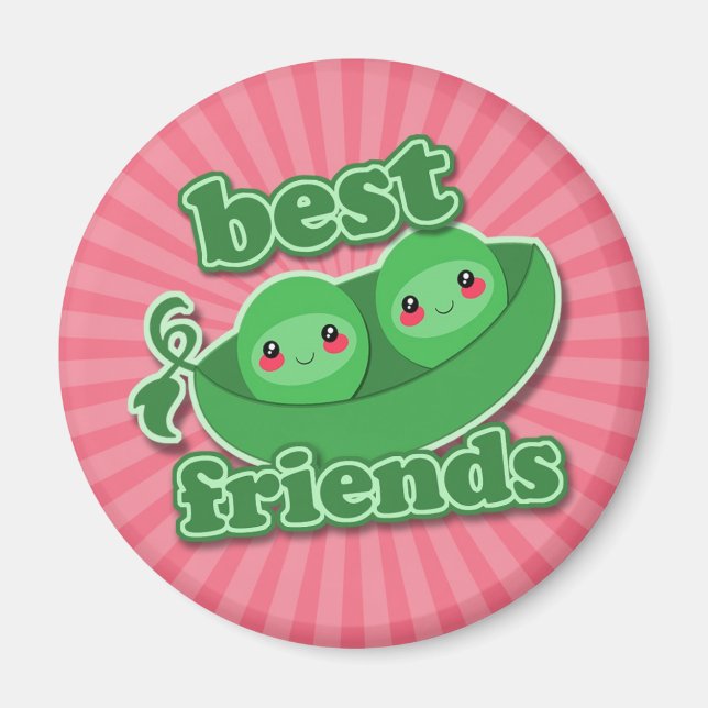 2 ERBSEN BESTE FREUNDE MAGNET (Vorne)