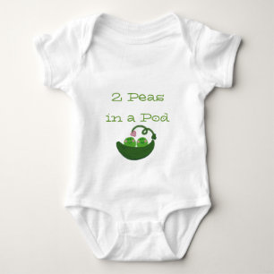 2 Erbsen in einer Hülse Baby Strampler