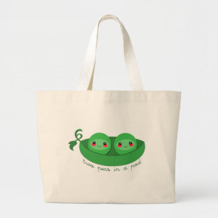 2 ERBSEN in einer HÜLSE - Tasche