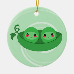 2 ERBSEN in einer SCHOTE - Ornament
