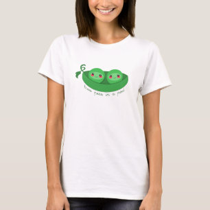2 ERBSEN in einer SCHOTE - T-Shirt