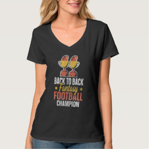 2-facher Gewinner hintereinander Fantasy-Football- T-Shirt