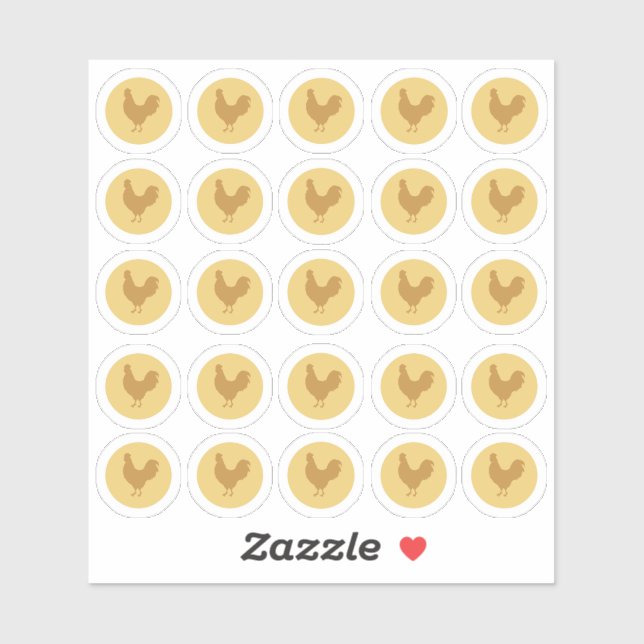 2-farbiger Hühneraufkleber zur Wahl Aufkleber (Blatt)