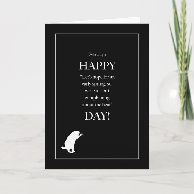 2. Februar humorvolles Groundhog Day Karte (Vorderseite)