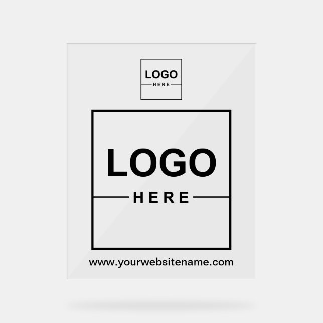 2 Firmenlogos - Akryllische Beschriftung Acrylschild (Vorderseite)