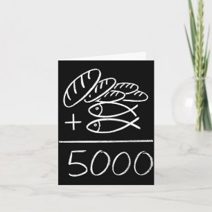 2 Fische 5 Brote Jesus speist die 5000 christlich Karte
