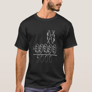 2 Fische 5 Brote Jesus speist die 5000 christlich T-Shirt