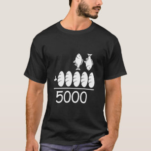 2 Fische 5 Brote Jesus speist die 5000 christliche T-Shirt