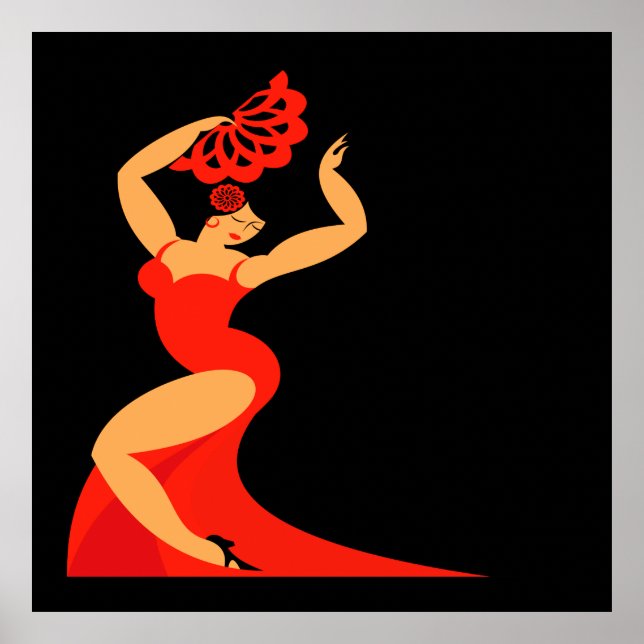 #2 Flamenco Dancer Poster Lg. (Vorne)