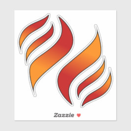 2 Flammenzungen (nach verlassen) Aufkleber