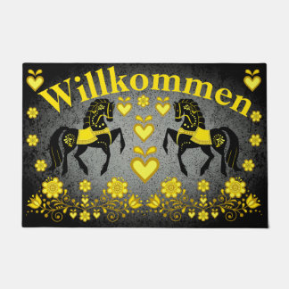 2 Folk Friesian, gold/silber Willkommen, willkomme Fußmatte