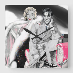 2 For The Road Quadratische Wanduhr