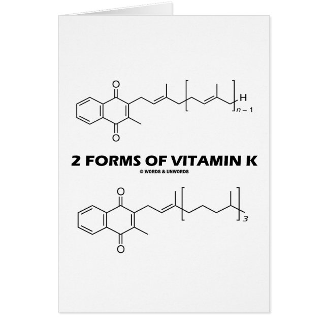 2 Formen Vitamin K (chemische Moleküle) (Vorne)