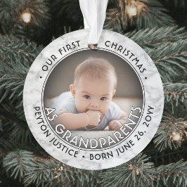 2 Foto 1. Weihnachten als Großeltern Imitate Marmo Ornament