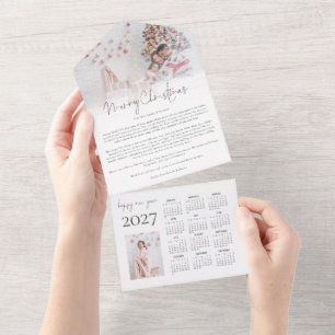 2 Foto 2027 Kalender Weihnachts-Newsletter All In One Einladung