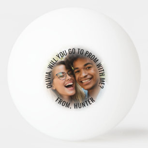 2 Foto Abschlussball oder HOCO Antrag Süße Prompos Tischtennisball