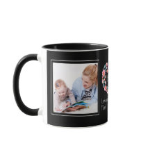 2 Foto-bestes Mama-überhaupt Rosa-BlumenherzWreath