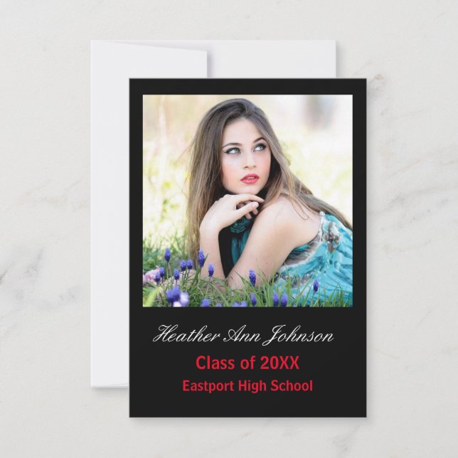 2 Foto Black Vertical - 3x5 Grad Ankündigung (Vorderseite)