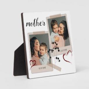 2 Foto Collage Mutter Geschenk Modernes, elegantes Fotoplatte
