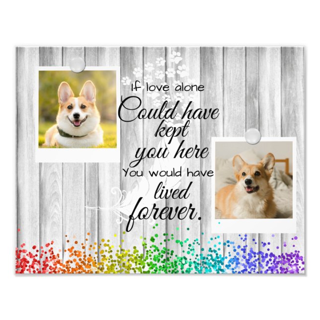2 Foto Collage Pet Erinnerung Foto Erweiterung (Vorne)