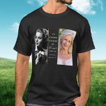 2 Foto dann und jetzt Gedenkfeier des Lebens T-Shirt<br><div class="desc">Eine elegante Beerdigungsfeier zum Gedenken an das Leben,  T - Shirt mit 2 besonderen Fotos. Entwickelt von Thisisnotme©</div>
