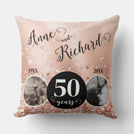 2 Foto "Dann und Jetzt" Hochzeitstag Kissen