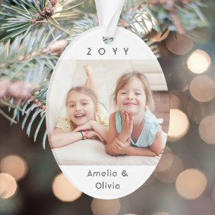 2 Foto einfache Typografie Jahr Minimalistisches E Ornament