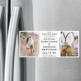 2 Foto Einzigartige moderne Hochzeit retten das Da Magneteinladung