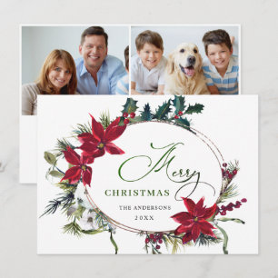 2 FOTO Elegante Weihnachtsgrüße mit Weihnachtsster Feiertagskarte