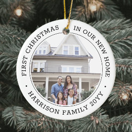 2 Foto Erstes Weihnachtsfest Neue Zuhause Schwarz Keramik Ornament