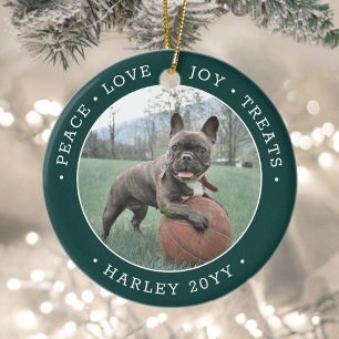 2 Foto Frieden Liebe Freude Leckerlis Süßer Hund G Keramik Ornament