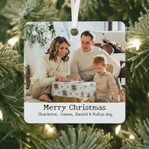2 Foto Frohe Weihnachten Personalisiert Ornament Aus Metall