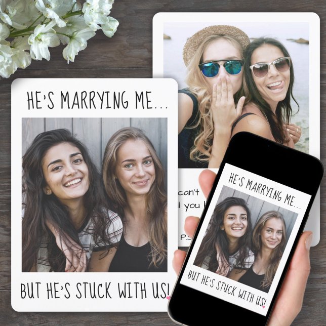 2 Foto Funny Bridesmaid / Vorschlag für eine Trauz Einladung (Von Creator hochgeladen)