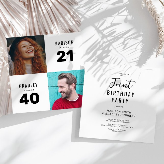 2 Foto Gemeinsame Geburtstagspartei Einladung (Von Creator hochgeladen)