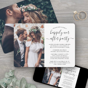 2 Foto Glücklich bis ans Ende der Party Hochzeitse Einladung