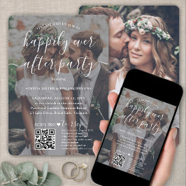 2 Foto glücklich je nach Party QR UAWG Wedding Einladung