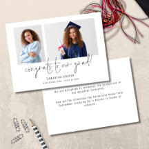 2 Foto Glückwunsch Grad Abschluss Ankündigung